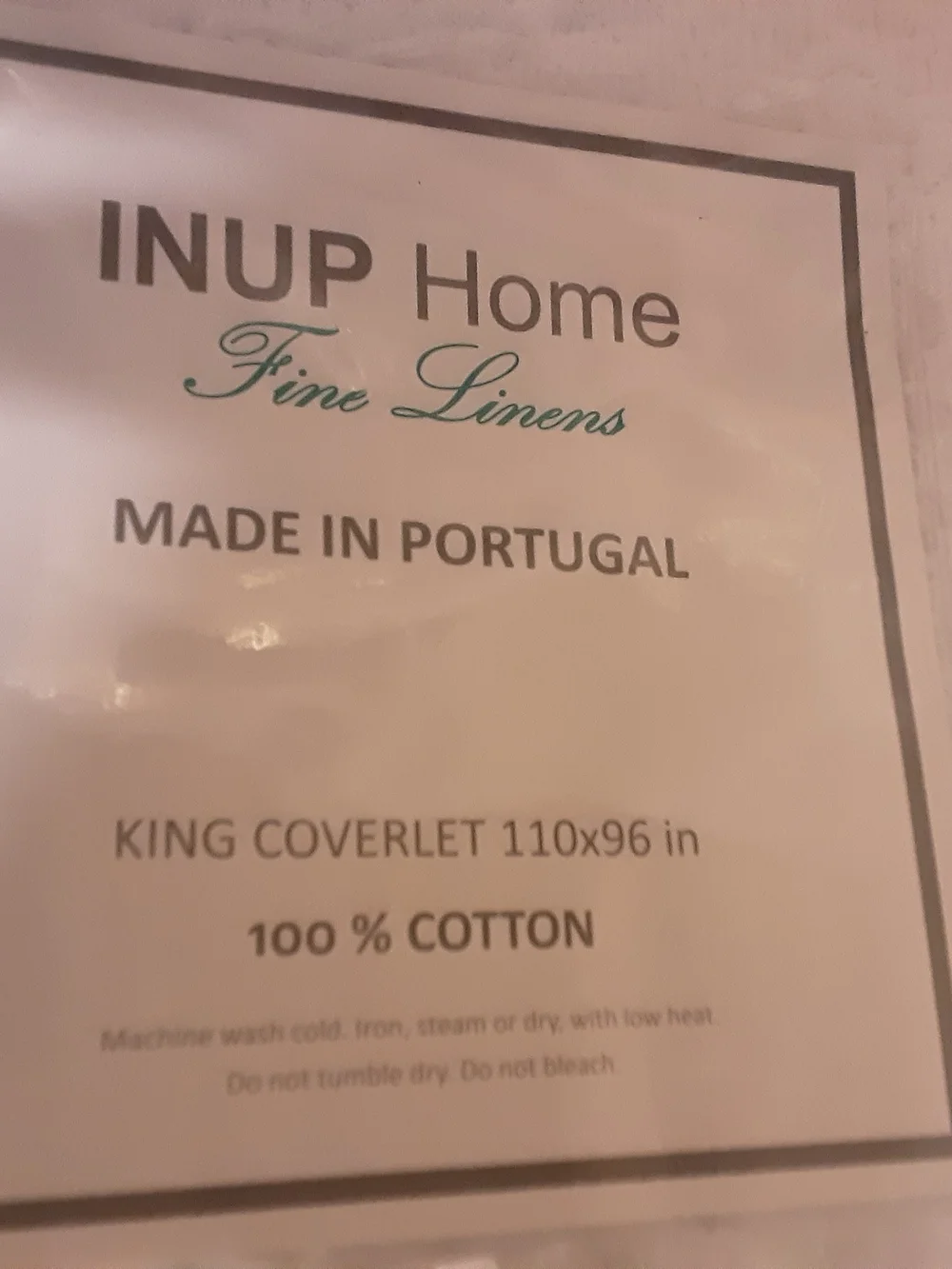 INUP Home Fine Linens King Coverlet - White Cotton